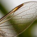 Close-up of a dragonfly wing showcasing its intricate structure. The wing Royalty Free Stock Photo