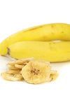 A close up of dried banana chips Royalty Free Stock Photo