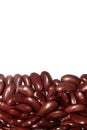 Close Up of Dried Beans Red Kidney on a White Background Royalty Free Stock Photo
