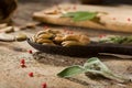 Close up of dried broad beans Royalty Free Stock Photo