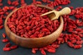 Close Up Of Dried Goji Berries. Selective Focus Royalty Free Stock Photo