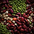 Closeup of dried mixed beans Royalty Free Stock Photo