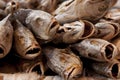 Close-up of dried salted fish Royalty Free Stock Photo