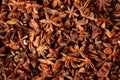 Close up of dried star anise seed at a market Royalty Free Stock Photo