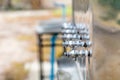 Close up of drinking faucets attached to the drinking water dispenser, Royalty Free Stock Photo