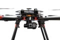 Close up drone camera isolated on white background with clipping path