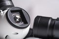 Close up of drone camera lenses Royalty Free Stock Photo