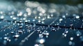 Water Droplets on a Solar Panel Sparkle After Rain Royalty Free Stock Photo