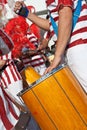 Close-up of a drummer member of the Bateria sectio Royalty Free Stock Photo