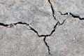 Close up of dry cracked ground surface Royalty Free Stock Photo
