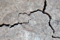 Close up of dry cracked ground surface Royalty Free Stock Photo