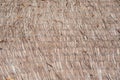 Close up dry straw thatch roof of traditional Thai house. Royalty Free Stock Photo