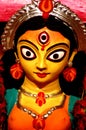 A close up of Durga idol.