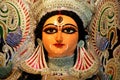 A close up of a Durga idol. Royalty Free Stock Photo