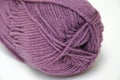 Close up dusty purple yarn bal