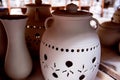 Close up earthenware ceramic vase