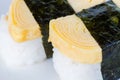 Close-up egg sushi Royalty Free Stock Photo