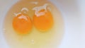 Close up egg, yolk