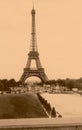 Close up of the Eiffel Tower (Tour Eiffel).