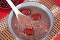 Close up eight treasures porridge in bowl