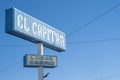 Hawthorne, Nevada - July 13, 2019: Close up of the El Capitan Lodge and Casino. The motel is owned by Travelodge by Wyndham