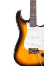 Close up of electric guitar body isolated Royalty Free Stock Photo