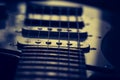 Close up of electric guitar element Royalty Free Stock Photo