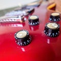 Close up of electric guitar volume knob Royalty Free Stock Photo