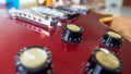 Close up of electric guitar volume knob Royalty Free Stock Photo
