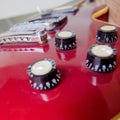 Close up of electric guitar volume knob Royalty Free Stock Photo