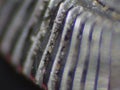 Close up of electric razor blades using macro lens lumix camera Royalty Free Stock Photo