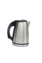 Electric stainless steel kettle on a granite counter top against on white background,with Clipping Path Royalty Free Stock Photo