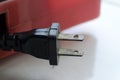 Close up of an electrical plug Royalty Free Stock Photo