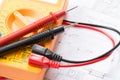 Close up of an electrician`s multimeter tester Royalty Free Stock Photo