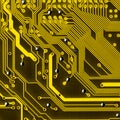 Close Up of electronic circuit board without processor