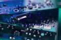 Close-up of electronic circuit board Royalty Free Stock Photo