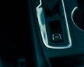 Electronic parking brake EPB button in a modern car Royalty Free Stock Photo