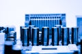 Close up of Electronic Ramrandom access memory on Mainboard computer Royalty Free Stock Photo