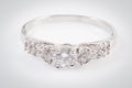 elegant diamond ring on the white background. Diamond ring Royalty Free Stock Photo