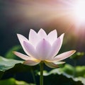 Close up elegant lotus flower, created with generative AI technology