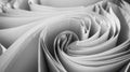 Swirling White Paper Creates an Abstract Design With Interesting Shadows Royalty Free Stock Photo