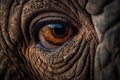 a close up of an elephant eye Royalty Free Stock Photo