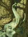 Close-up of Elephant Statue at Topeka Zoo