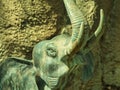 Close-up of Elephant Statue at Topeka Zoo