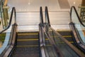 Close-up of elevator escalator in city mall Royalty Free Stock Photo