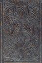 Close-up of embossed, distressed, vintage book cover. Royalty Free Stock Photo