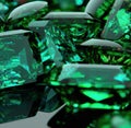 Close up of emeralds created using generative ai technology