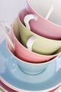 Close up of empty cup in stack Royalty Free Stock Photo