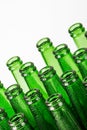 Green Beer Bottles Isolated on a white background Royalty Free Stock Photo
