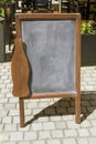 Close up of empty menu board on street Royalty Free Stock Photo